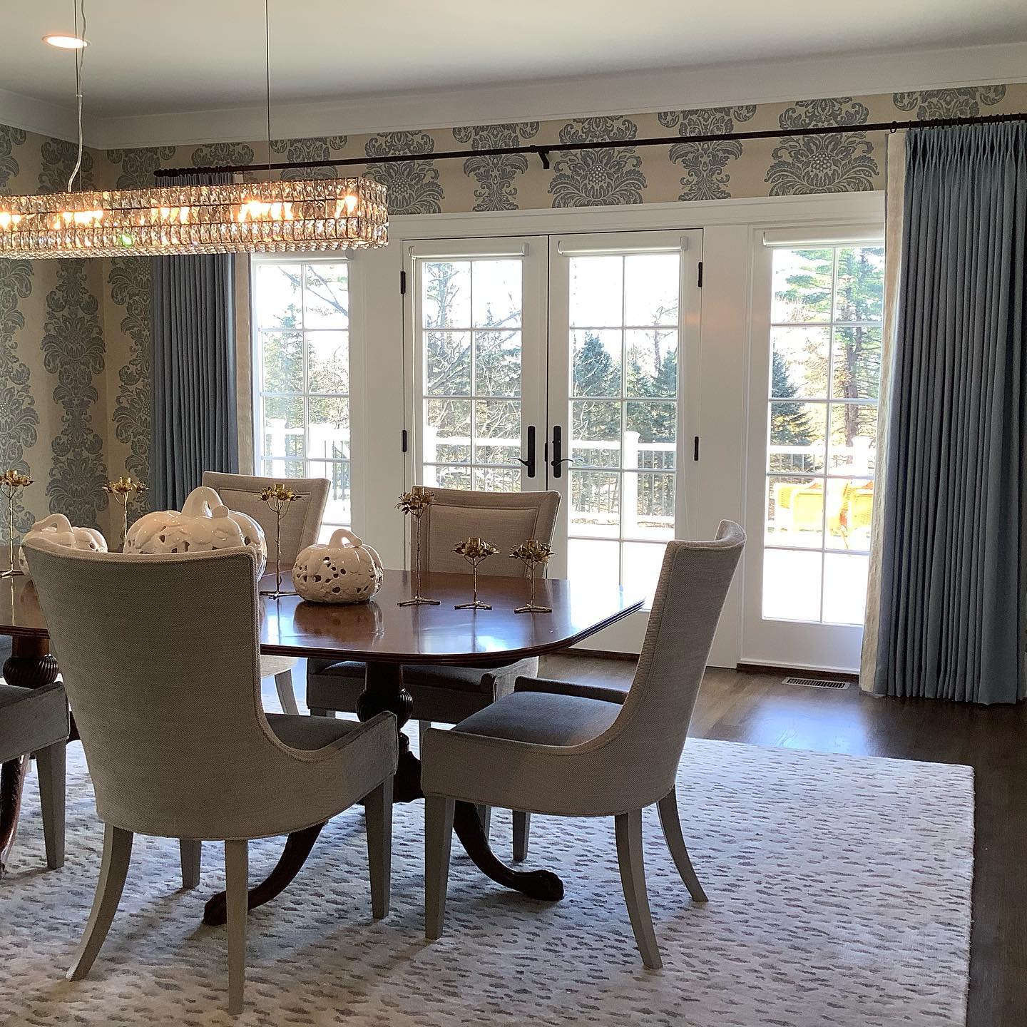 Custom drapery panels by Denise Canney