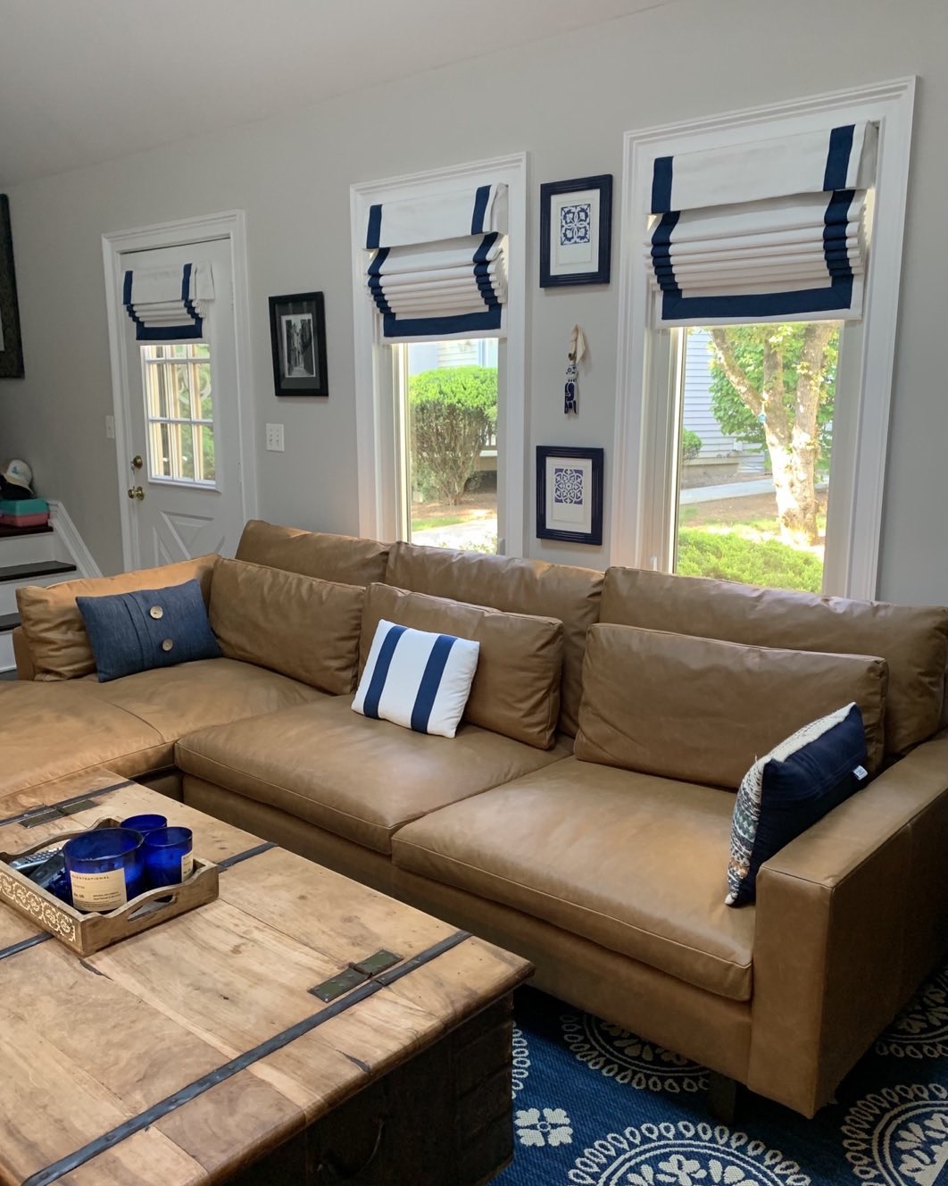 Relaxed roman shades by Denise Canney